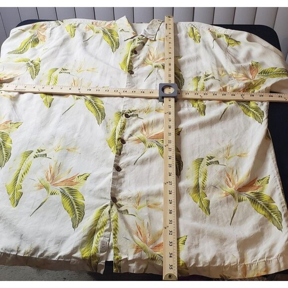 Tommy Bahama Shirt Mens 3XT 100% Silk Hawaiian Aloha Floral Button Tropical - Picture 9 of 11